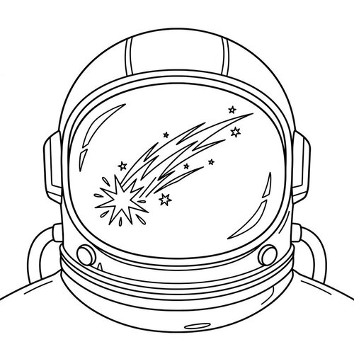 Black and white adventure coloring page example