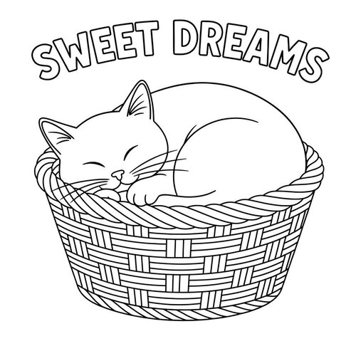Black and white aesthetic coloring page example