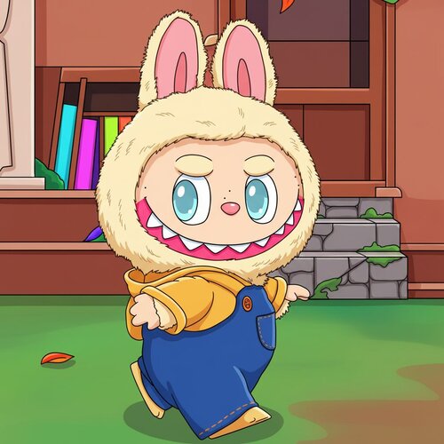 Colored characters coloring page example